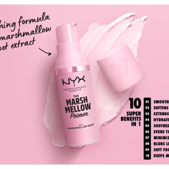 Marshmellow Smoothing Primer, Vegan Multi-Tasking Face Primer, 10-In-1 Benefits - Picture 2 of 2